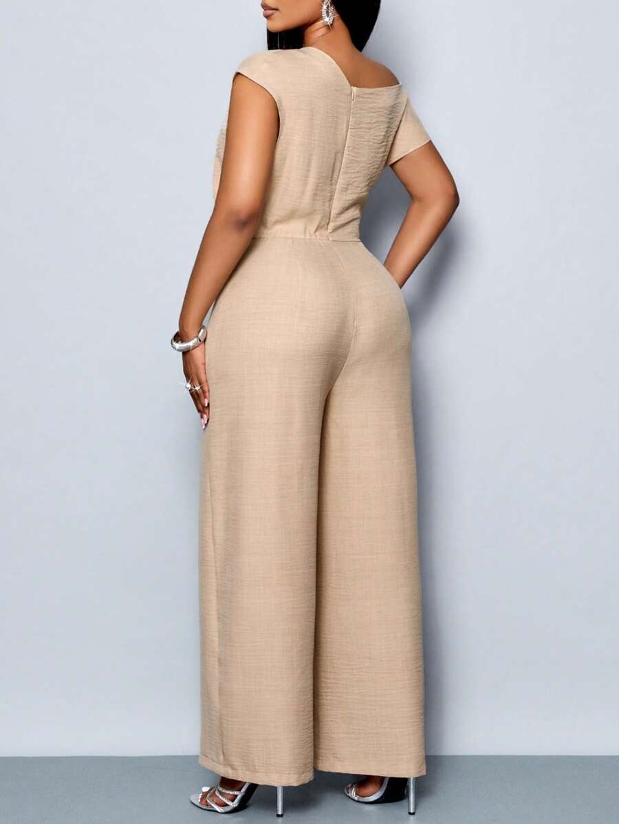 Brilhe em qualquer evento com macacão plus size ombro à mostra, tecido macio e ajuste confortável para toda ocasião.