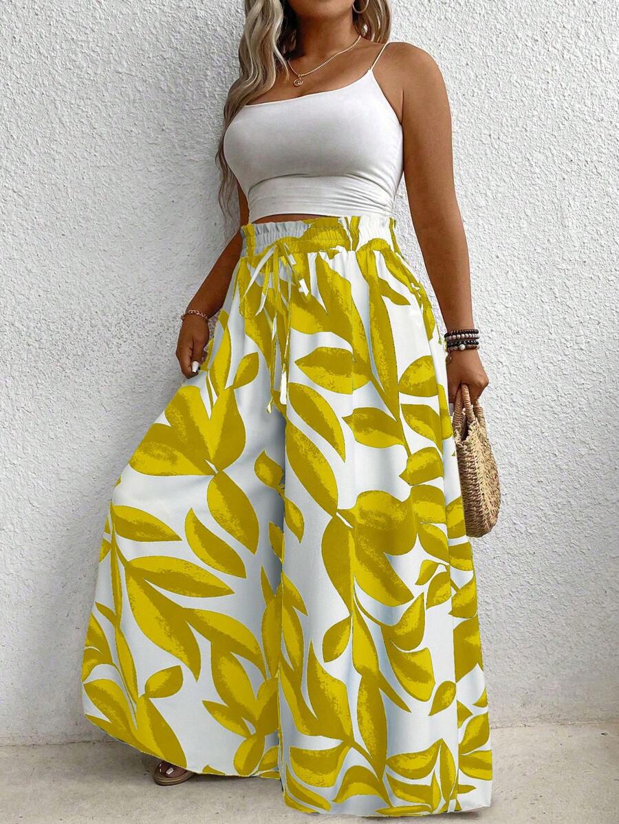 Calça Pantalona Plus Size com Tecido Leve é ideal para mulheres que buscam elegância e conforto em uma única peça. Com modelagem de perna larga e cintura natural, valoriza a silhueta e oferece liberdade de movimento. Seu tecido leve e elástico proporciona um caimento solto e confortável.