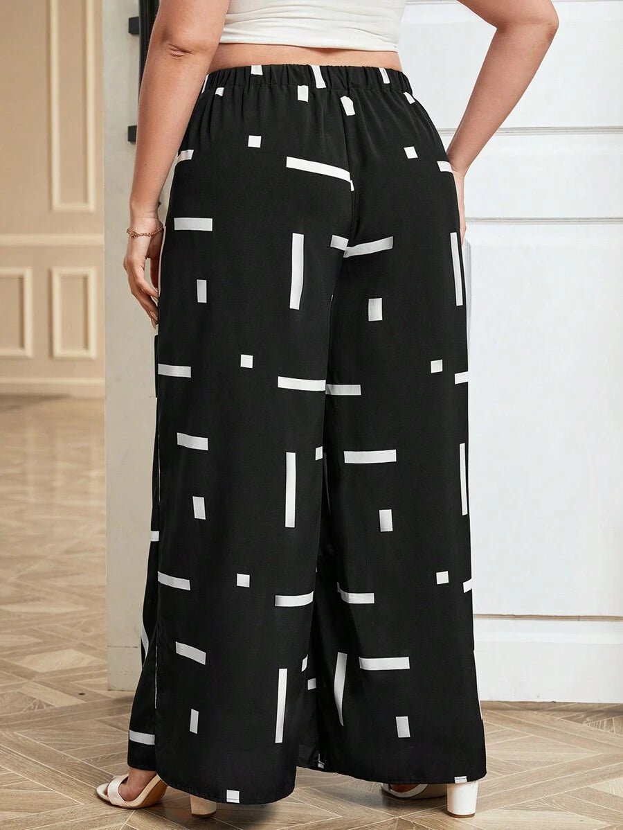 Calça Wide Leg Plus Size Feminina – Conforto com Estilo Moderno, é a escolha ideal para quem busca conforto, estilo e caimento impecável. Com cintura alta que valoriza a silhueta, caimento solto e comprimento extra, oferece elegância em qualquer ocasião.