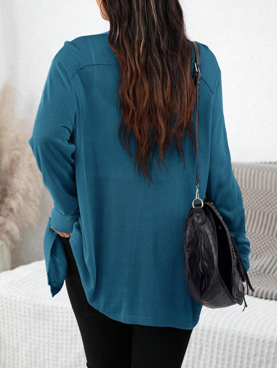 Conforto aliado ao estilo no cardigan feminino plus size de malha.