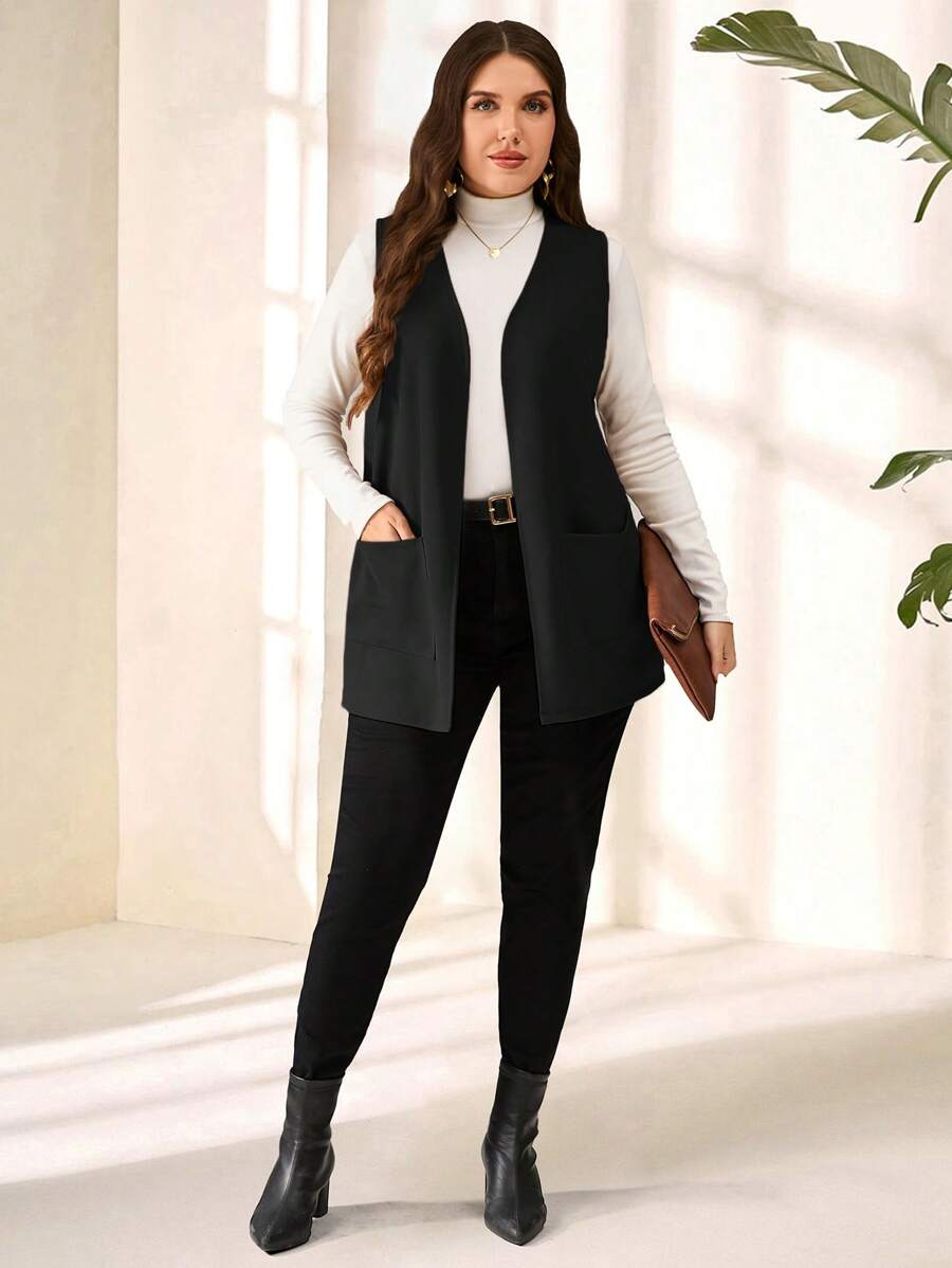 Peça versátil que combina com qualquer look, com bolsos e caimento regular.