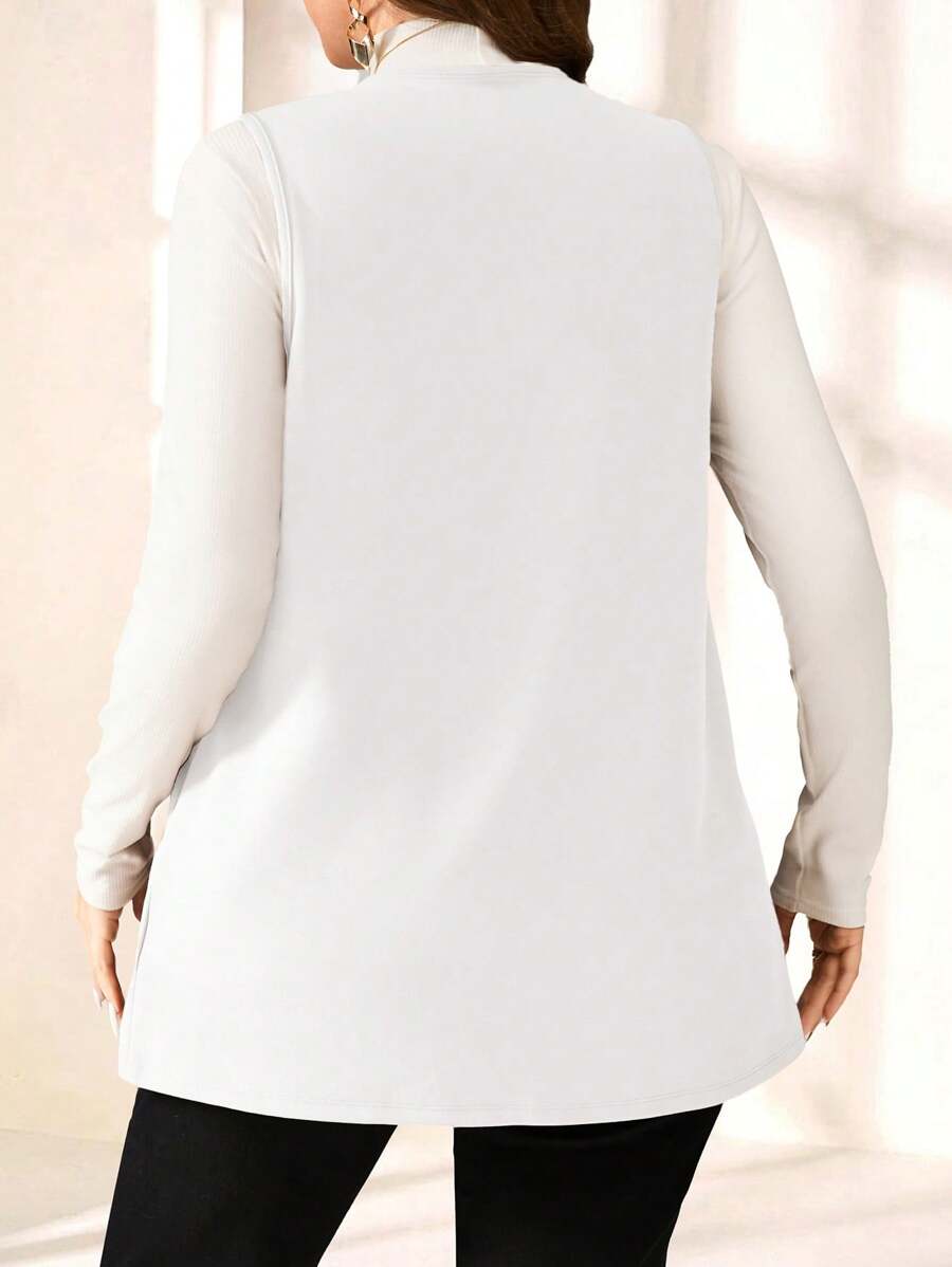 Conforto e liberdade de movimento com colete casual em malha.