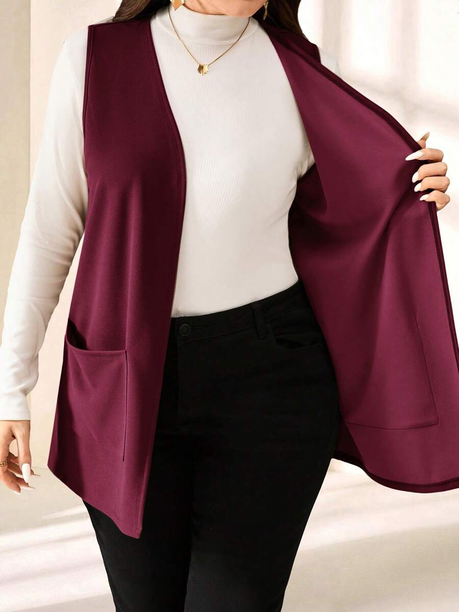 Praticidade e estilo com colete plus size de caimento perfeito.
