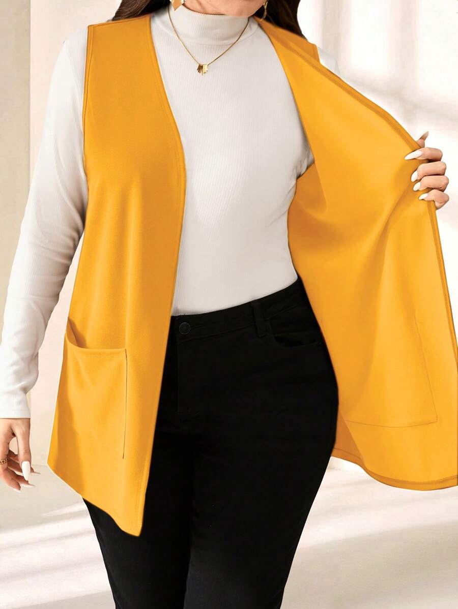 Colete leve de malha com bolsos práticos para estilo e conforto.