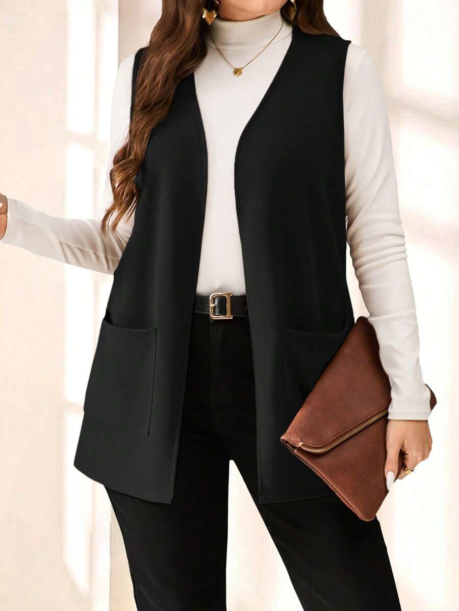 Colete feminino plus size leve, prático e moderno para o dia a dia.