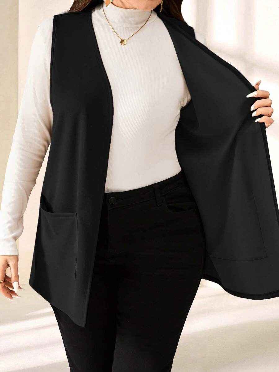 Colete plus size para mulheres modernas que buscam conforto e versatilidade.