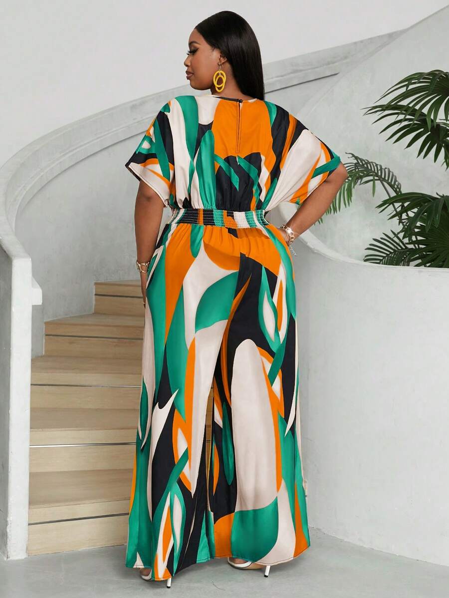 Um look versátil e elegante. Macacão plus size longo, cintura alta e tecido leve que valoriza as curvas.