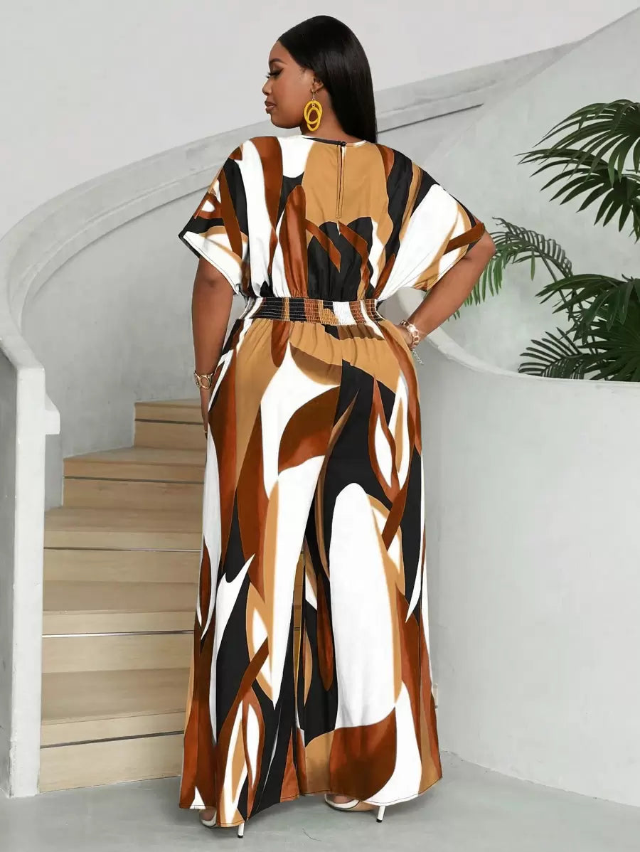 Estilo versátil para todas as ocasiões. Macacão plus size longo, caimento solto e design sofisticado.