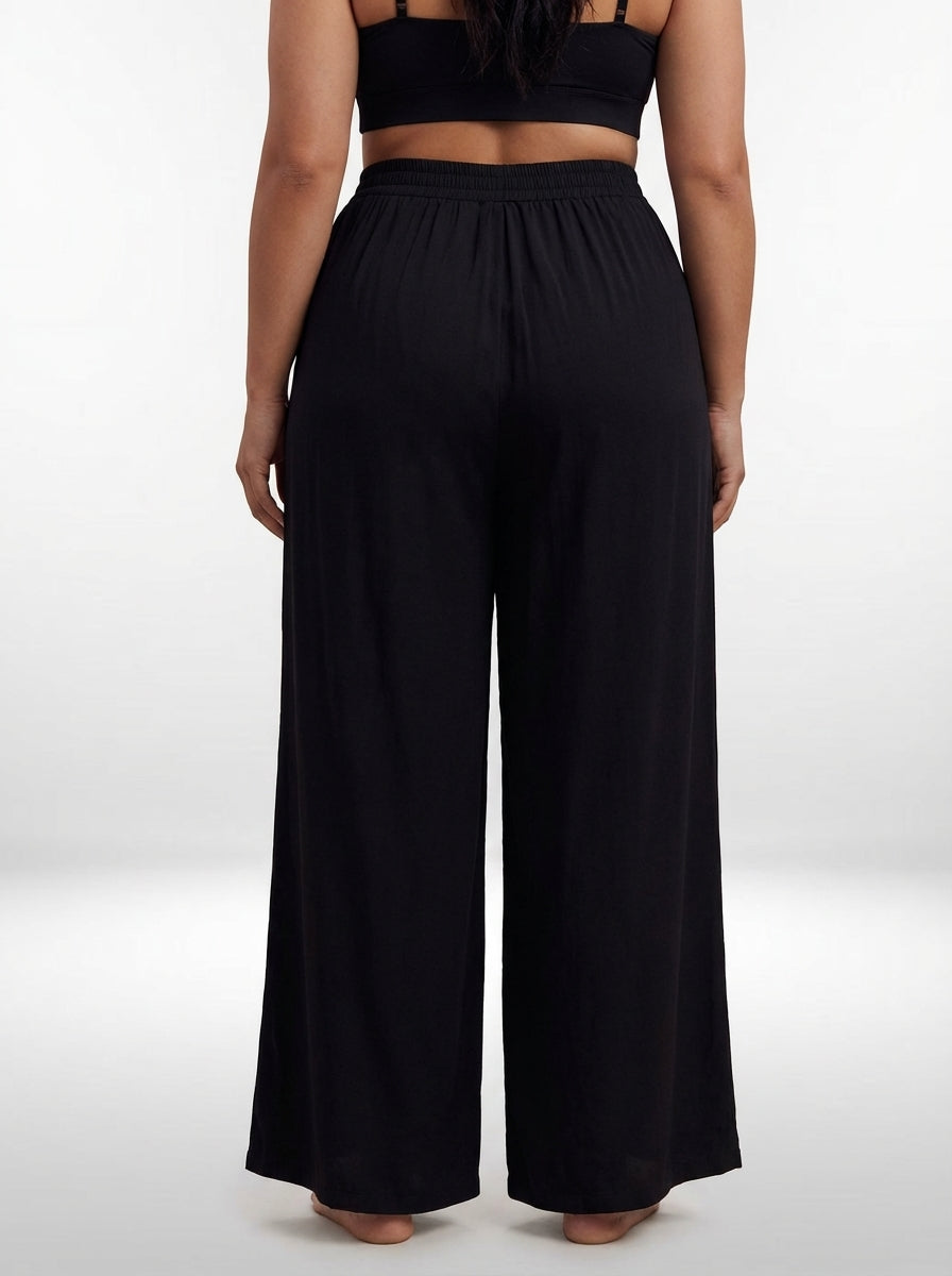 Calça Pantalona Plus Size Cintura Alta